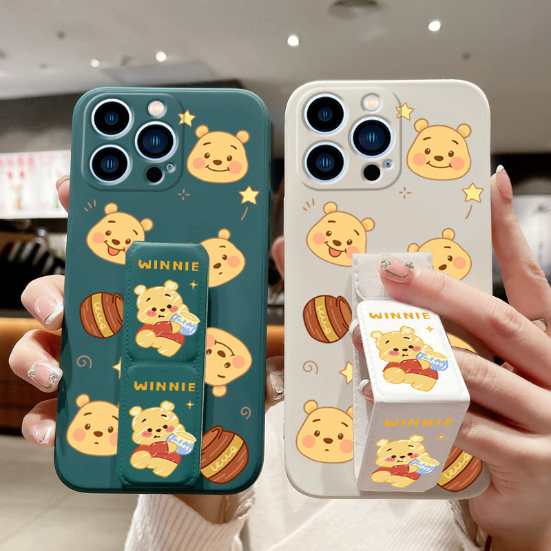 维尼熊适用于苹果17手机壳Air新款16ProMax/15/13mini磁吸带支架14Plus苹果13Pro硅胶软壳12全包11防摔XS折叠