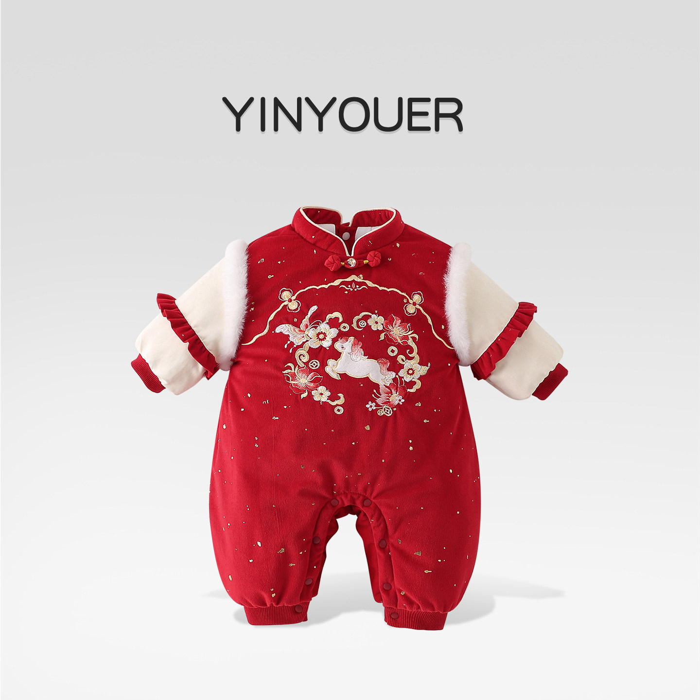 婴儿连体衣秋冬季宝宝冬装哈衣周岁礼服拜年服过年喜庆衣服外出服,童装/婴儿装/亲子装,连身衣/爬服/哈衣,淘宝优惠券,粉丝福利购,淘宝优惠卷