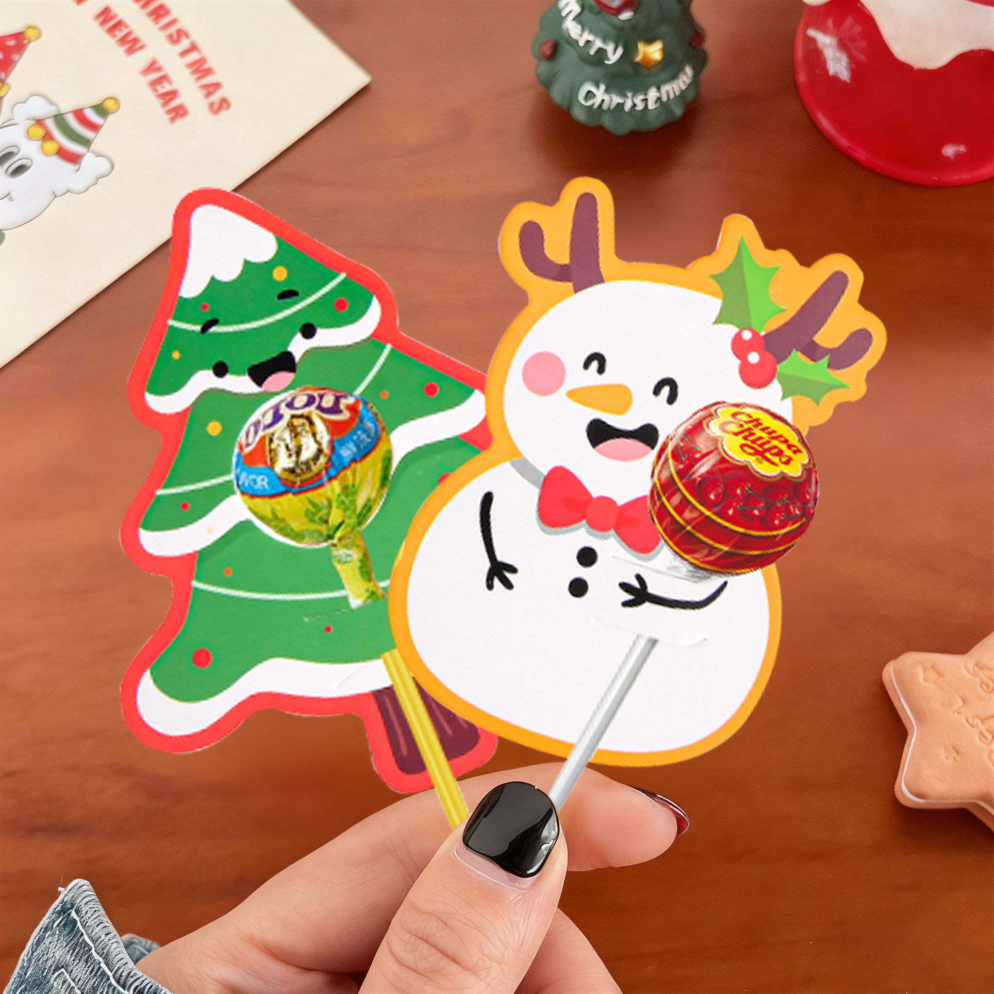 圣诞棒棒糖插卡diy卡片祝福贺卡新款儿童糖果礼物包装装饰卡片,文具电教/文化用品/商务用品,贺卡/明信片,淘宝优惠券,粉丝福利购,淘宝优惠卷