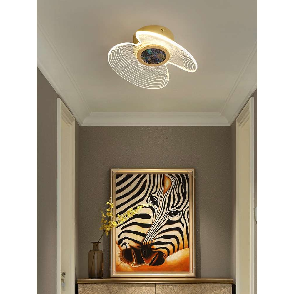 轻奢过道灯走廊灯创意现代玄关入户楼梯led导光阳台明装吸顶灯具