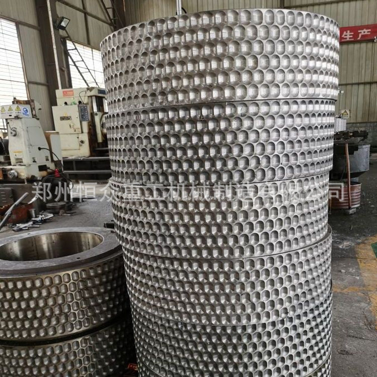 压球机9铬2钼辊皮球型窝耐磨压辊模具