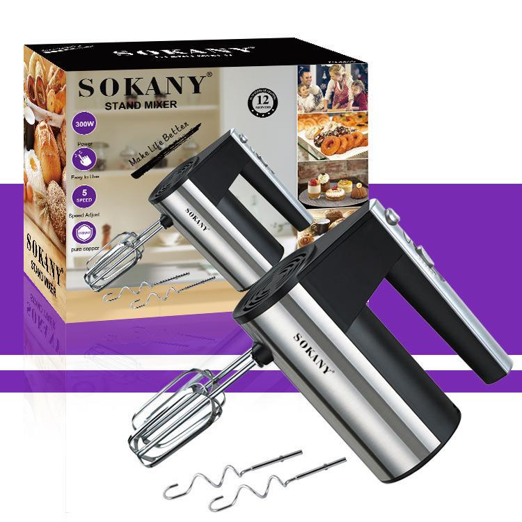 跨境欧规SOKANY6619家用手持便携电动打蛋器淡奶油搅拌机blender