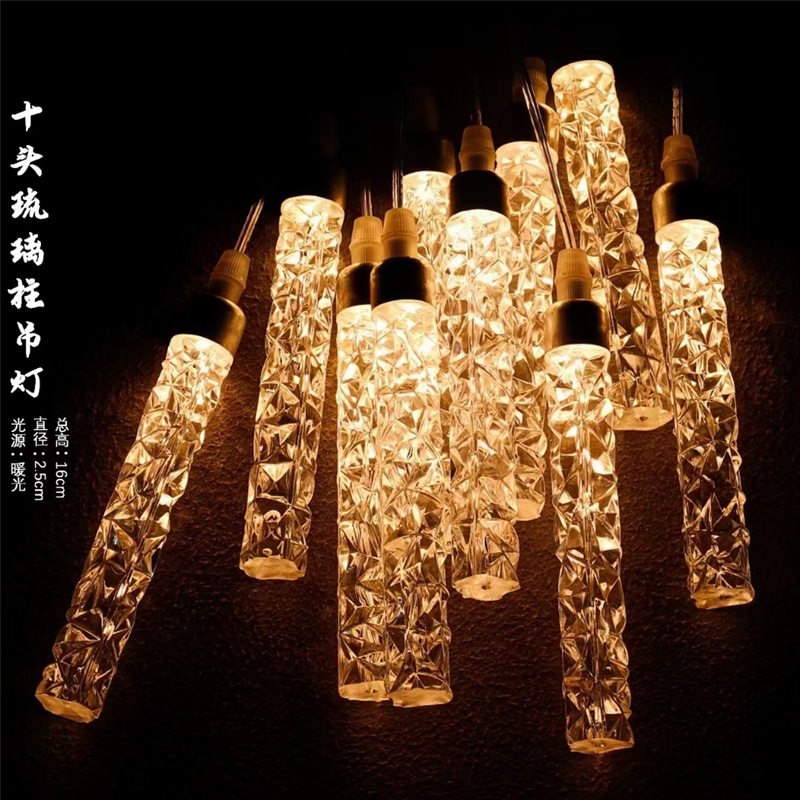 婚庆十头琉璃柱发光吊灯婚礼吊顶天花板装饰橱窗布置派对现场