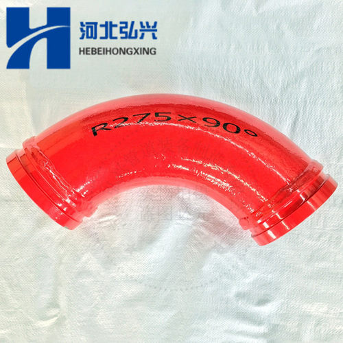 弘兴双层耐磨机械工程车弯头DN125*R275*90装载大铲车农用装载机