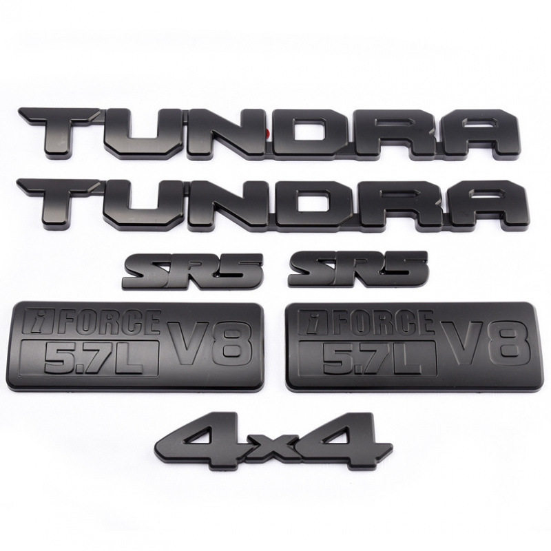 适用于丰田坦途车贴TUNDRA车标SR5尾标V8 1794车门侧标改装字标黑