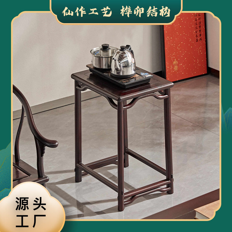 赞比亚血檀家用客厅沙发边非洲茶几紫檀木宋式小方桌阳台多功能角