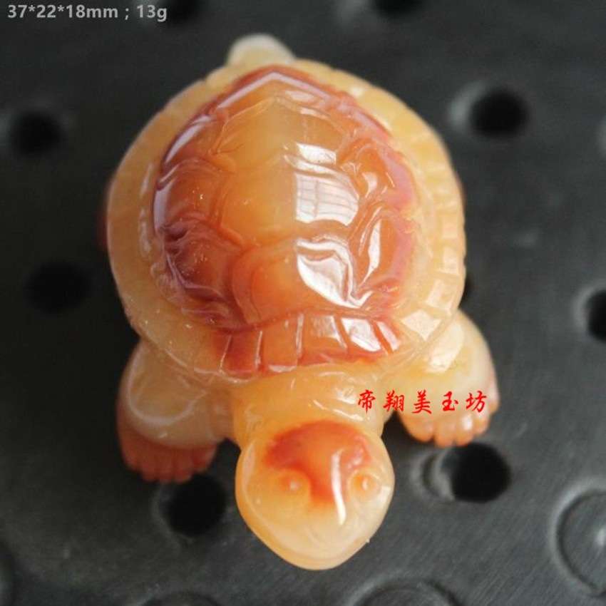 黄玉小乌龟摆件  乌龟手玩