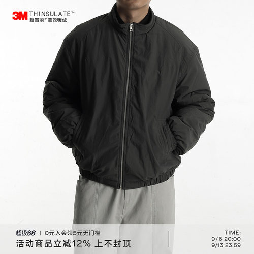 AWT秋冬 3M新雪丽保暖材质 基础分割立领棉服外套男女
