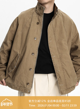 AWT24SS复古做旧水洗竹节肌理M51夹克 vintage感宽松工装外套男女
