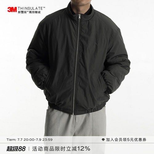 AWT秋冬 3M新雪丽保暖材质 基础分割立领棉服外套男女