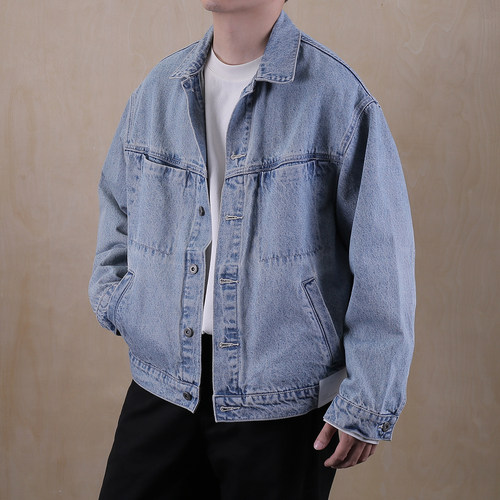 复古水洗牛仔外套秋冬
