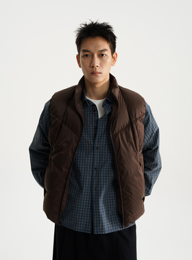 AWT25AW  90白鸭绒羽绒马甲 简约百搭轻量化保暖背心羽绒服男女