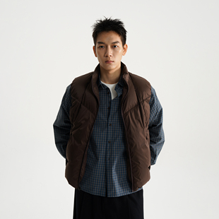 AWT25AW 简约百搭轻量化保暖背心羽绒服男女 90白鸭绒羽绒马甲