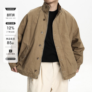 AWT24SS复古做旧水洗竹节肌理M51夹克 外套男女 vintage感宽松工装
