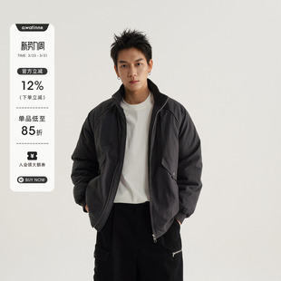 简约休闲宽松棉服外套男女 立领夹克 AWT25AW 3M新雪丽插肩袖