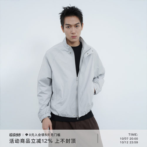 AWT立领分割夹克插肩袖外套