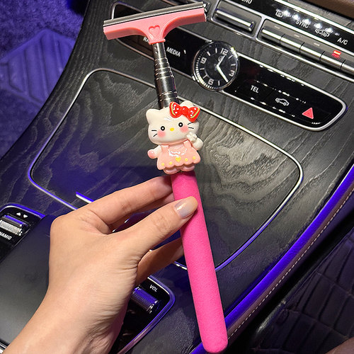 hellokitty多功能伸缩雨刮器刮水除雪后视镜车窗雨刷器刮水器除雾