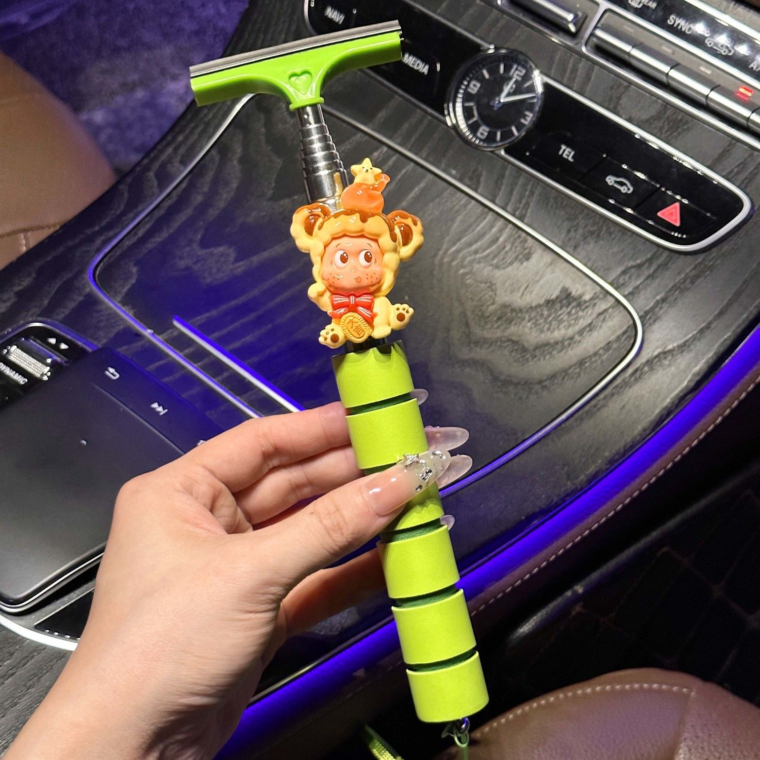 星星人后视镜刮水器伸缩多功能卡通汽车雨刷器挡风玻璃清洁刮水板