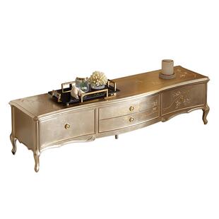 新古典式奢实彩绘电视柜客厅多功能地木柜华收纳储物83055柜电法