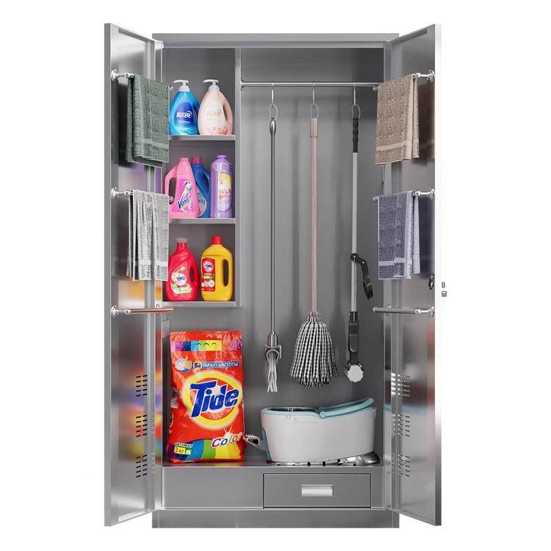 不钢清柜学校教锈室卫生柜保洁柜家用阳台拖把洁扫把工具收纳JLK4,商业/办公家具,办公储物柜,淘宝优惠券,粉丝福利购,淘宝优惠卷