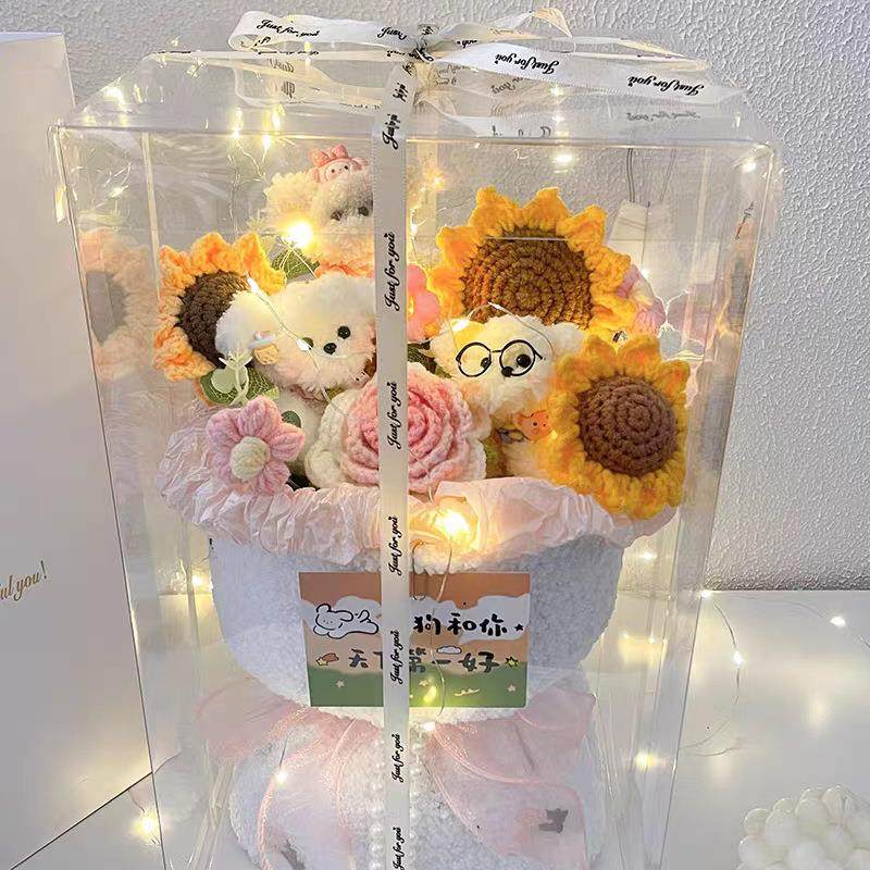 母亲节新款扭棒可小爱狗玩偶花束成日品超大高颜值扭SP1163生礼物,家居饰品,餐桌花艺,淘宝优惠券,粉丝福利购,淘宝优惠卷