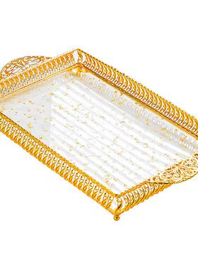 家用托放茶子下午茶水咖啡盘茶壶茶杯具长方形收纳FKH水果盘