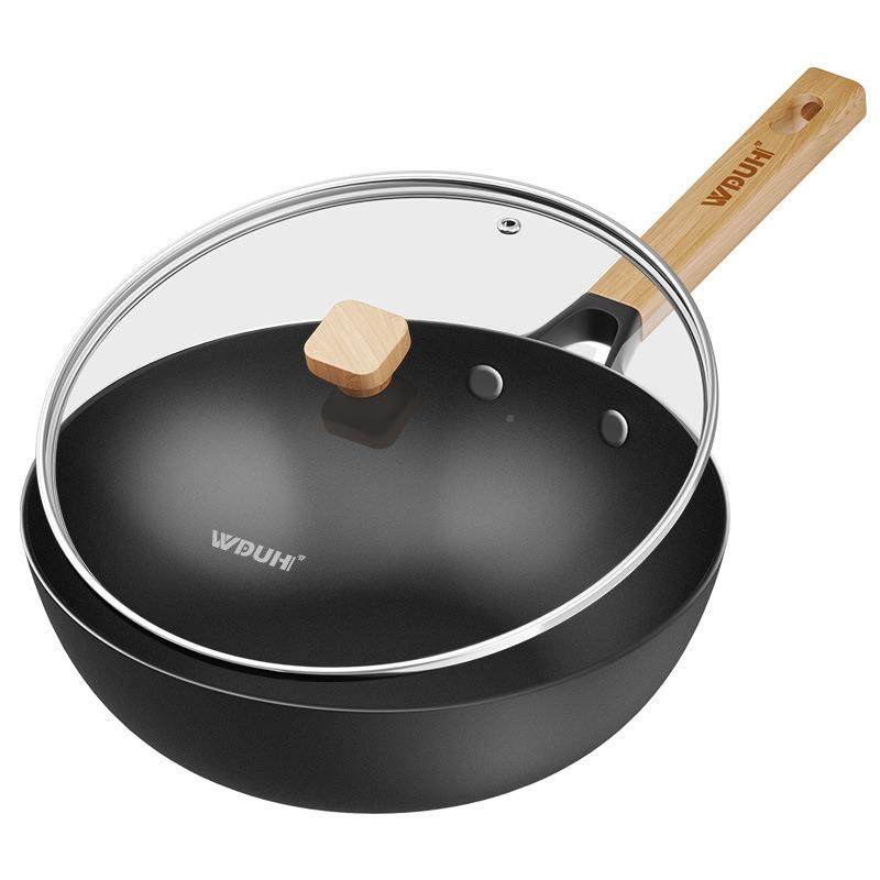 工厂直销铁气锅炒菜无品牌/锅家用老式电锅专用不粘锅无涂层磁炒,厨房/烹饪用具,炒锅,淘宝优惠券,粉丝福利购,淘宝优惠卷