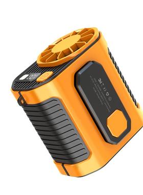 随404身挂腰式电风扇充便携式大风力户外工降温夹U地SB迷你风扇