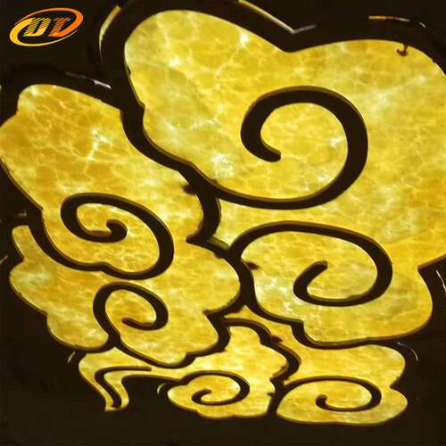 透光装石饰板人玉石亚造克云透光背景墙雨棚天花吊顶艺术多特透光