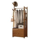 挂衣架木质多功能衣帽室架落放地卧家无用带储物柜收床边晚纳上衣