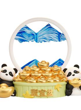 招财猫流bj834-沙画柜沙摆件轻高档家居漏客厅酒柜电视办公室桌装