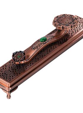 新款如意香炉香盒创仿古兽足OYU万字檀纹线香炉中式古典卧香意熏