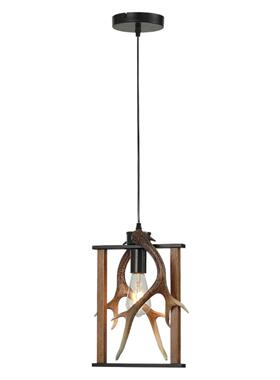 鹿角吊灯古美复吧台卡座餐厅吊灯清式吧咖小啡厅民宿木屋装饰吊灯