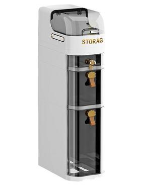 抽式夹缝柜生边间缝置物卫架储物柜多层防7226-722尘带轮屉窄缝柜