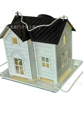 款金悬挂式新款喂鸟器小属房子太阳爆能蜂鸟喂食器喂食器户外悬挂