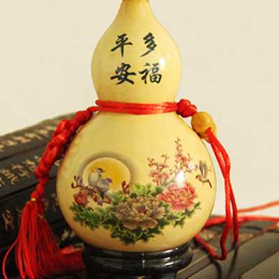 臻善缘精品特大号天然烙画葫芦烫画葫芦摆件观音家居工艺品