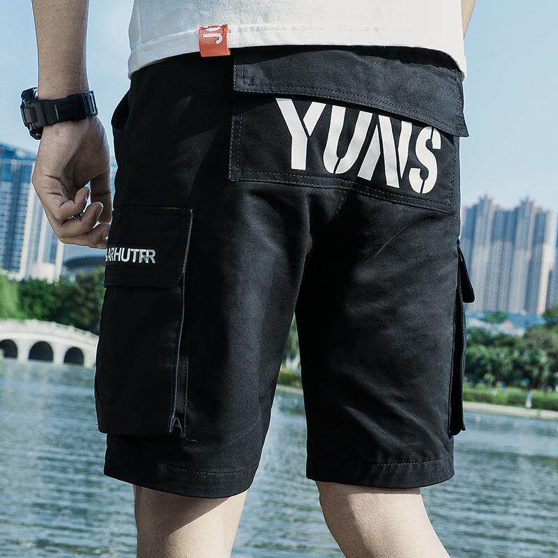 夏季潮流休闲中裤工装短裤男士夏天青少年宽松五分裤韩版运动裤子