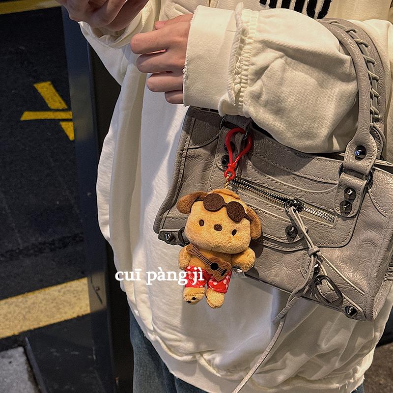 可爱吉他帕恰狗毛绒挂件