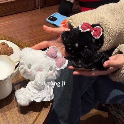 天使恶魔hellokitty毛绒公仔挂件