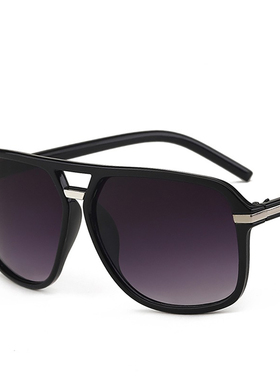 2025年新款眼镜太阳镜欧美复古方大框太阳眼镜男女同款墨镜双梁款