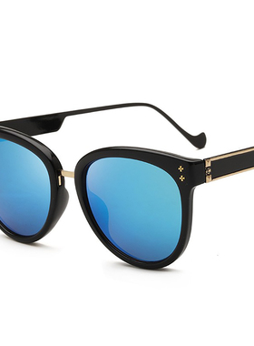 欧美潮牌偏光镜时尚防紫外金属蛤蟆镜女士墨镜前卫炫目色彩太阳镜