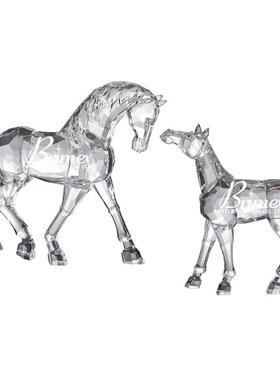 欧式代家居饰品母品马摆件TC-82165类水晶雕塑装饰品现创意工子艺