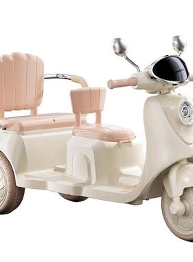 儿童电动摩托具车轮三车男女993孩宝宝车小孩人可坐充电双人遥控