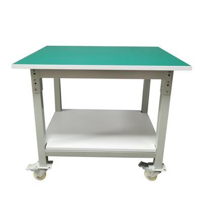 防静电工作台车间操作台实验桌子移动双层带滑轮工作台推车维修台