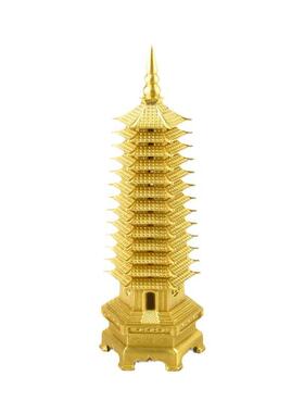 铜精工昌塔件纯摆九层文铜13层学生学习书桌LB-78546书房客厅摆放