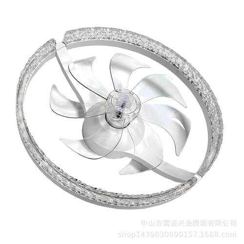 20英寸带灯和APP遥控的吊扇000K-6500K可调光嵌入式设计六速静音