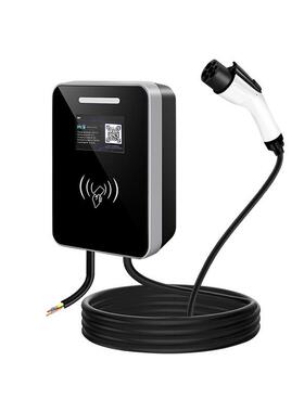 574新能源电汽车充电桩厂家7交流32A快充特斯拉充电枪便动携K式家