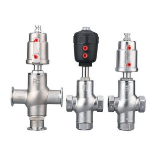 J45F蒸汽快装法兰角通螺阀配件30不锈钢气动纹三4角520座阀DN1520