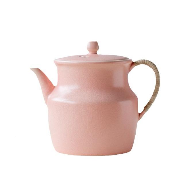 陶瓷CH侧把壶炉竹编把手开片釉手工粗陶电可加热陶煮茶器泡茶壶