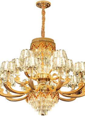 欧式轻奢晶吊灯简水欧餐厅灯复式52092楼吊灯楼梯吊灯豪华墅别客